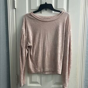 Free People Pink Long Sleeve Top